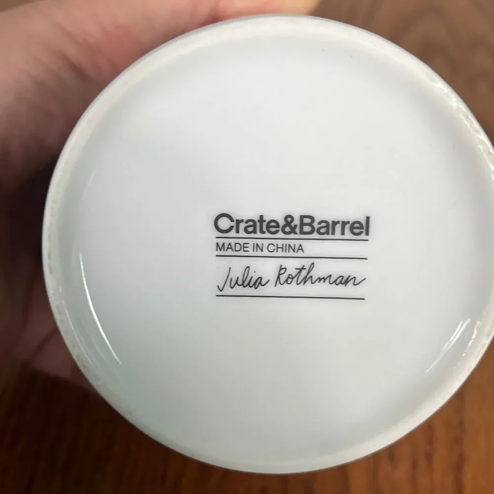 Crate & Barrel Julia Rothman Yule Town Christmas Holiday Coffee Mug